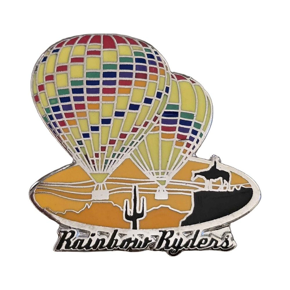 Rainbow Ryders Hot Air Balloon Ride Company Logo Lapel Vest Hat Pin K24